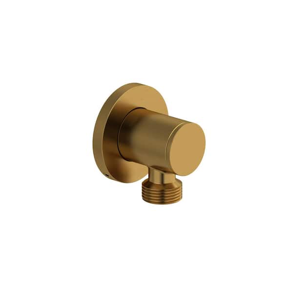 Wall Mount Elbow Supply in Brushed Gold