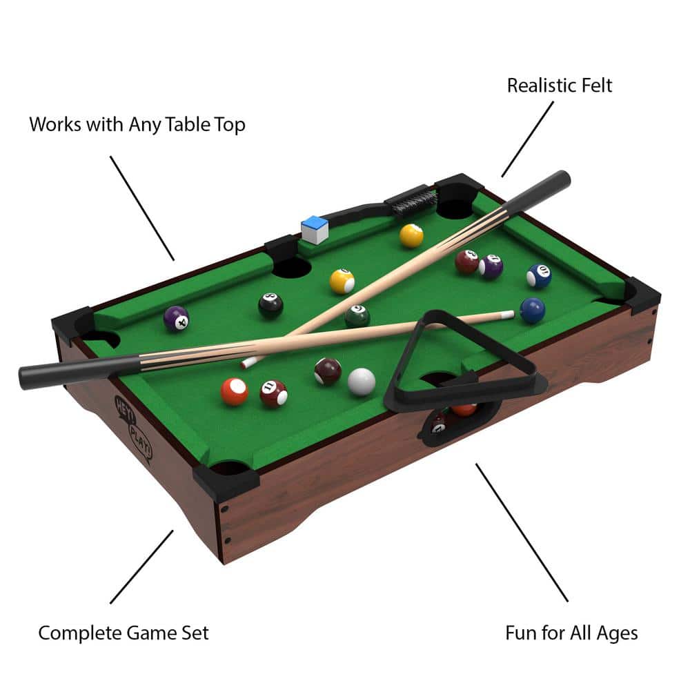 20-Inch Portable Mini Tabletop Pool Table with Accessories