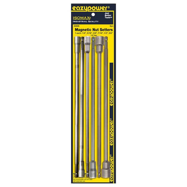 eazypower 1/4 in. to 5/8 in. x 12 in. Magnetic Nut Setters (6-Piece)
