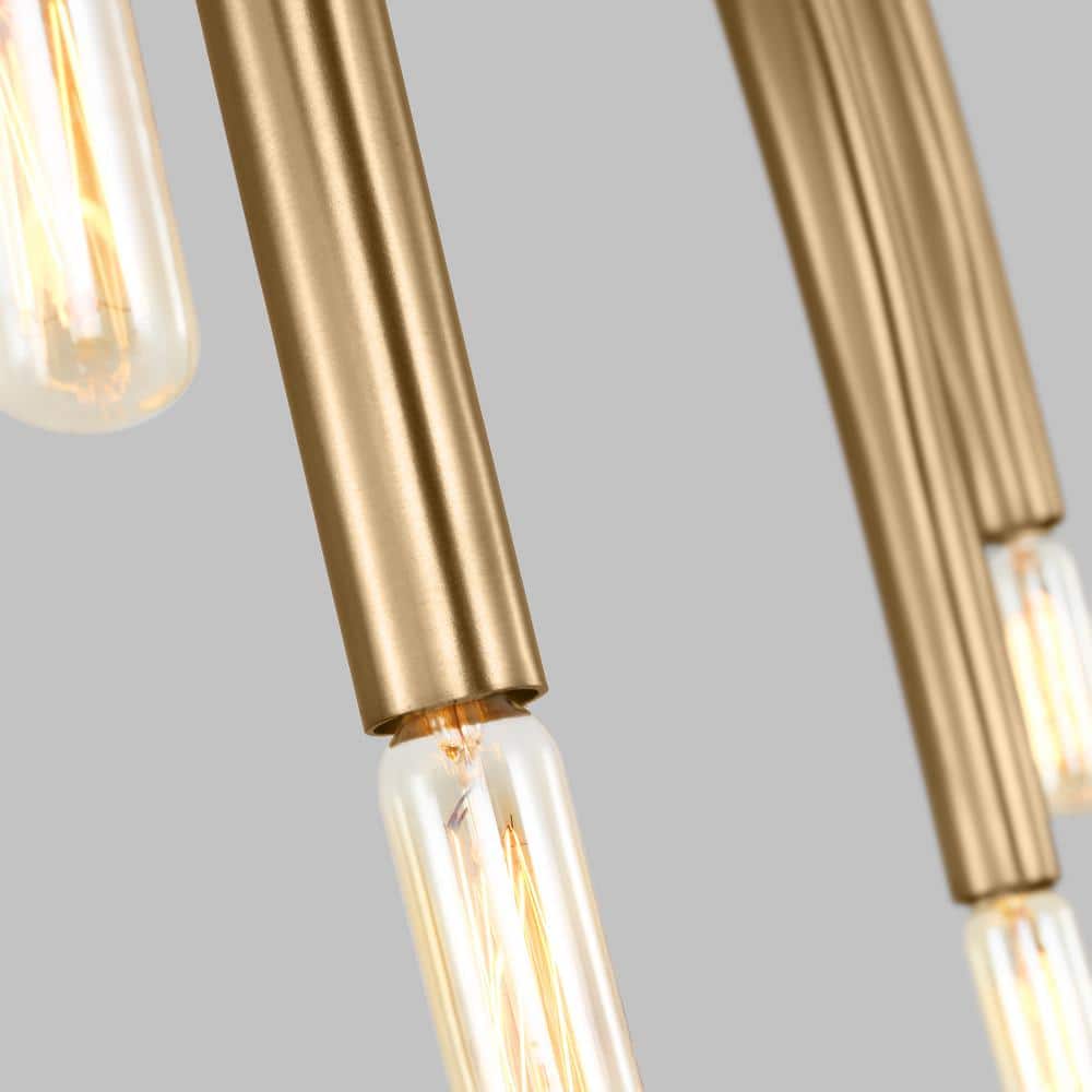 Hadden 22" Satin Brass 4-Light Chandelier