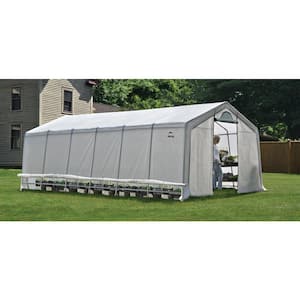 12 ft. W x 24 ft. D x 8 ft. H GrowIt Walk-Thru, Peak-Style Greenhouse with Patent-Pending Stabilizers