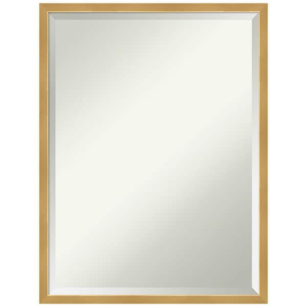 Amanti Art Medium Rectangle Gold Beveled Glass Classic Mirror (25 in. H x 19 in. W)
