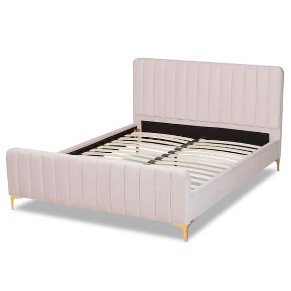 Baxton Studio Nami Light Pink Queen Platform Bed 174 11185 HD