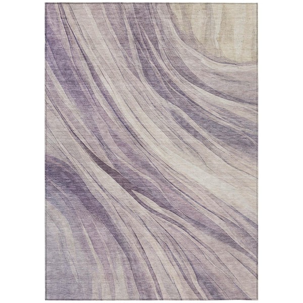 Chantille Machine Washable Indoor/Outdoor Abstract ACN2871 Lavender 9 ft. x 12 ft. Area Rug