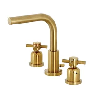 Concord 8 in. Widespread 2-Handle Bathroom Faucet in Brushed Brass