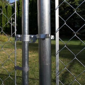 Chain Link Fence 58 in. Galvanized Steel Tension Bar