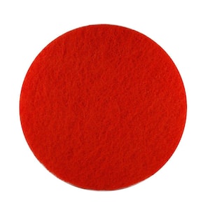 17 in. Non-Woven Red Buffer Pad