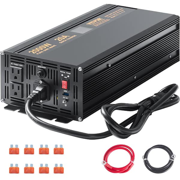 2000-Watt 2.7 HP Sump Pump Battery Backup System Auto Switches Battery Inverter Power for Continuous Sump Pump Operation