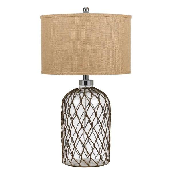 CAL Lighting 27.5 in. Roped Glass Table Lamp