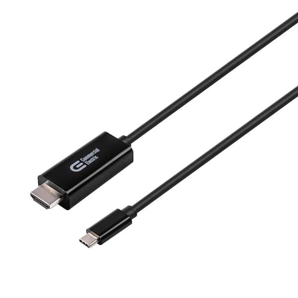 Commercial Electric 6 ft. USB C to HDMI Cable- Black HD1425
