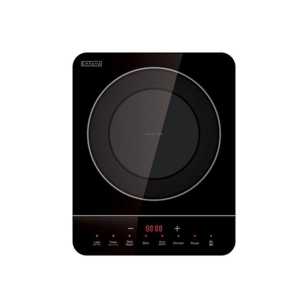 11 in. Portable Single Heating Element, Induction Cooktop 1800W Countertop Induction Stove in Black-Ideal for RV, Dorm