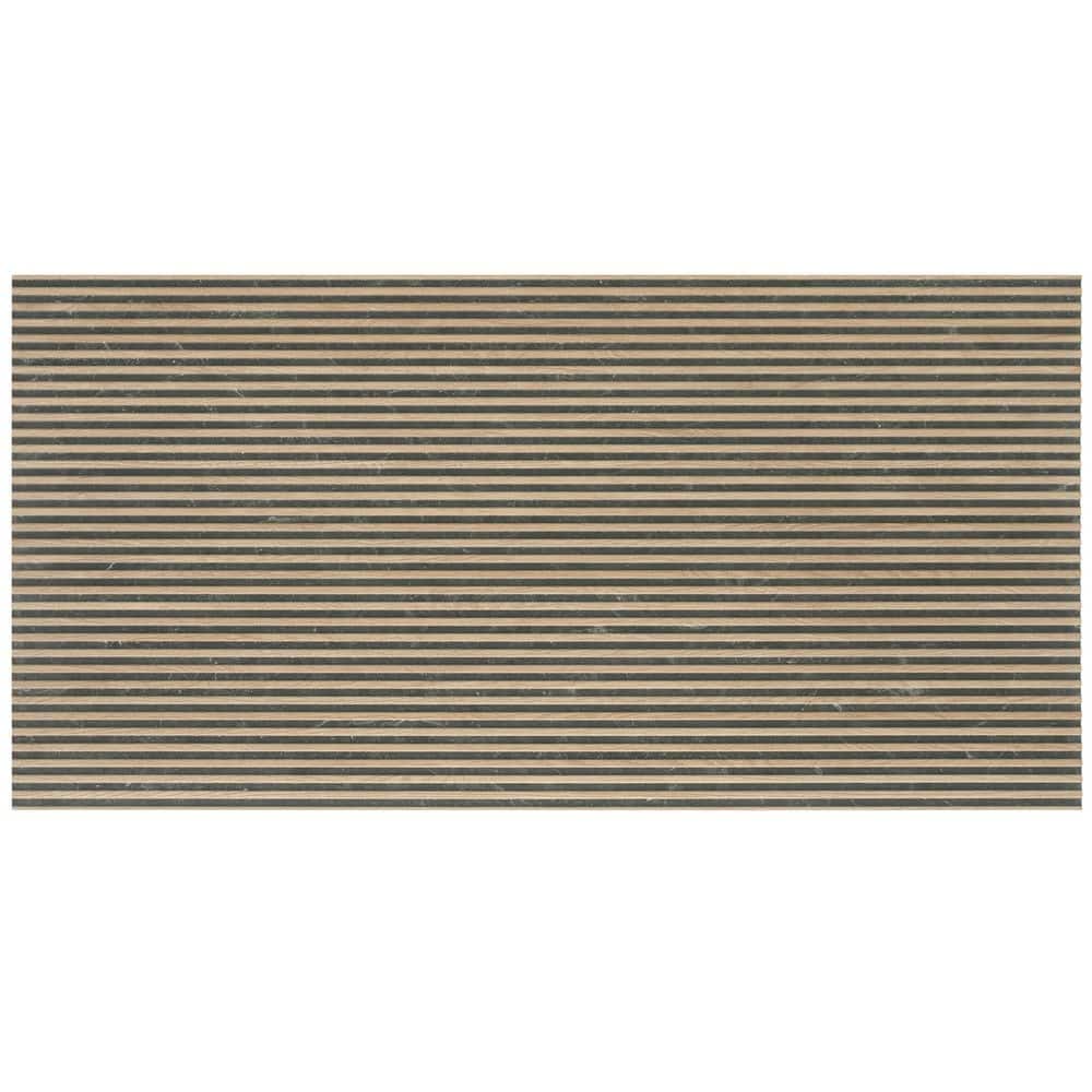 Bois 24 in. x 48 in. Matte Taupe Wood Ceramic Fluted Large Format Floor and Wall Tile (15.5 sq ft/case)-2 Pack price history on PriceWatchPro