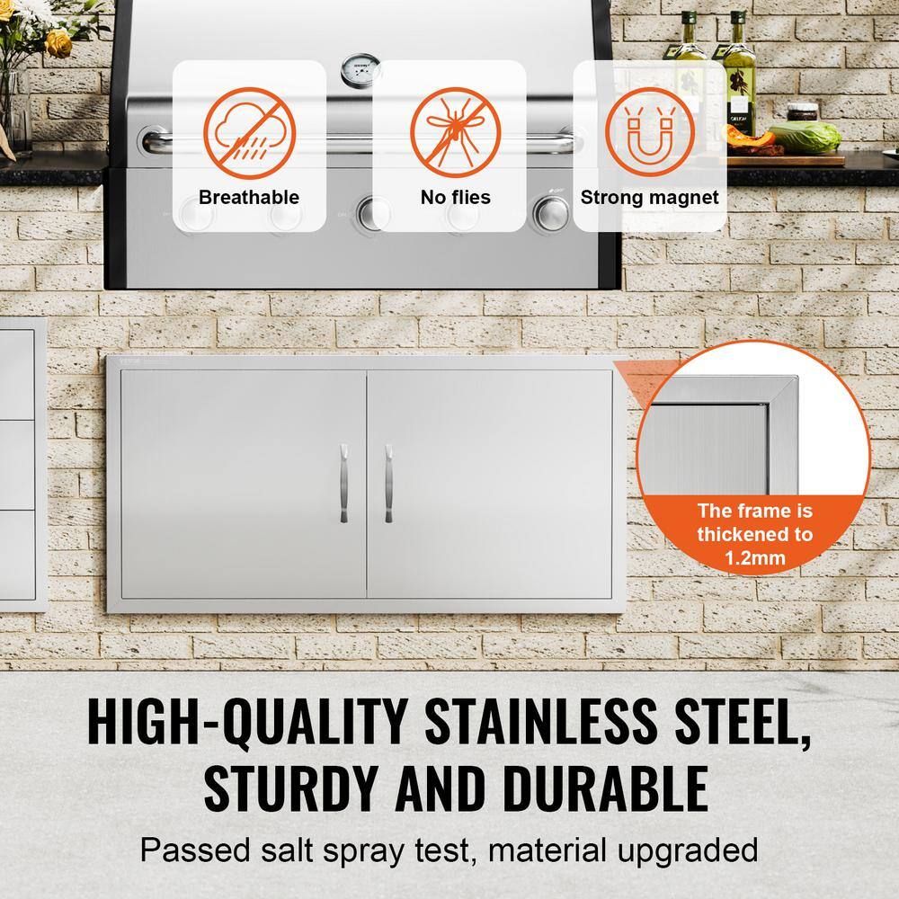 42'' Stainless Steel Double Outdoor Kitchen Access Door