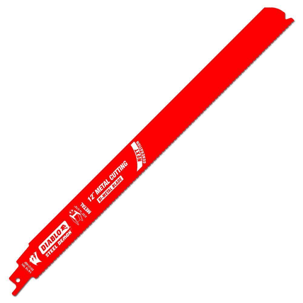 12 in. 14/18 TPI Bi-Metal Reciprocating Saw Blade for Medium Metal