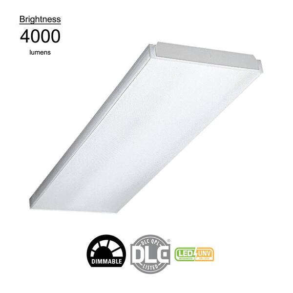 4 ft. 40-Watt White Integrated LED UNV Voltage Premium Wraparound Light