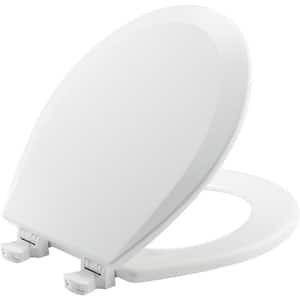 Lift-Off Round Closed Front Toilet Seat in Cotton White