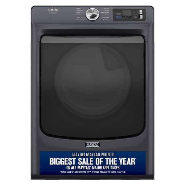 Maytag 7.4 cu. ft. vented Front Load Gas Dryer in Midnight Steel with Pet Pro Option