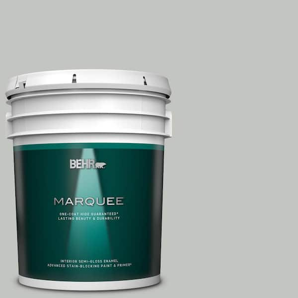 BEHR MARQUEE 5 gal. #PPU25-14 Engagement Silver Semi-Gloss Enamel Interior Paint & Primer