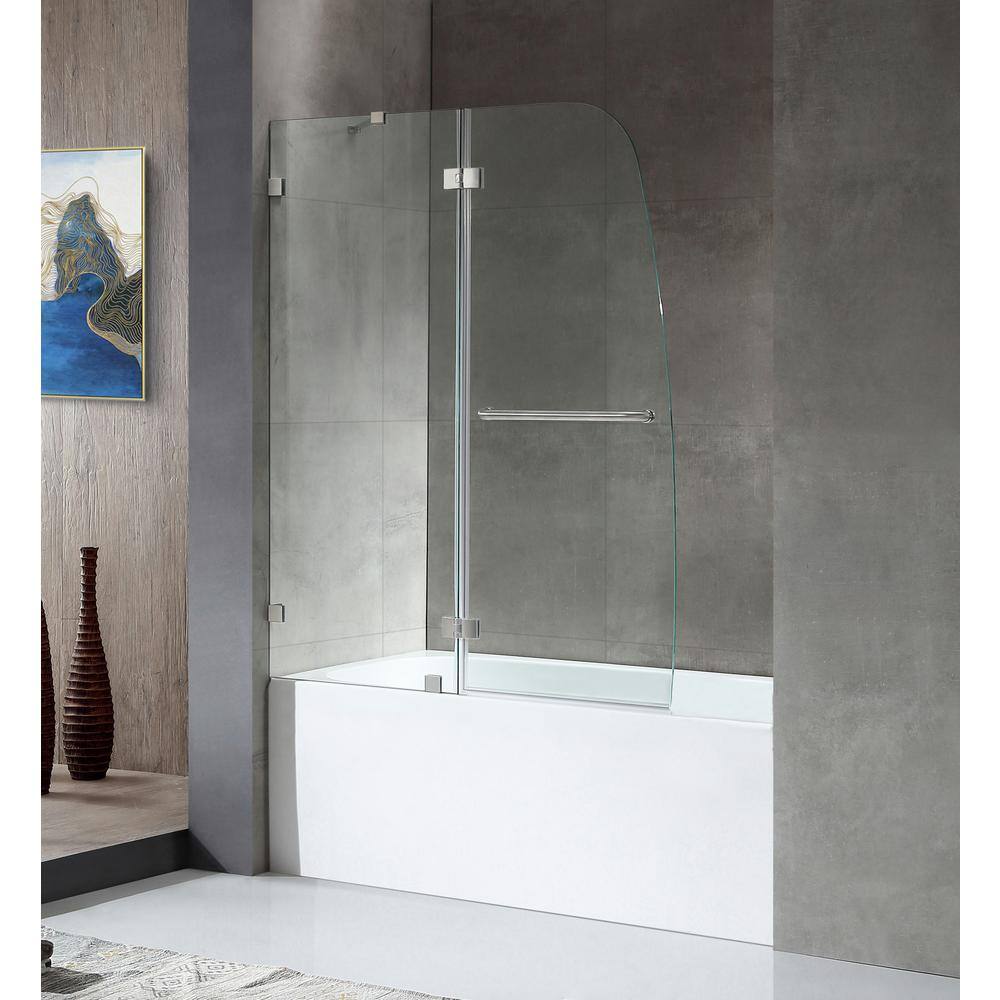 60 in. L x 32 in. W x 79 in. H Left Drain White Rectangular Tub with Framel