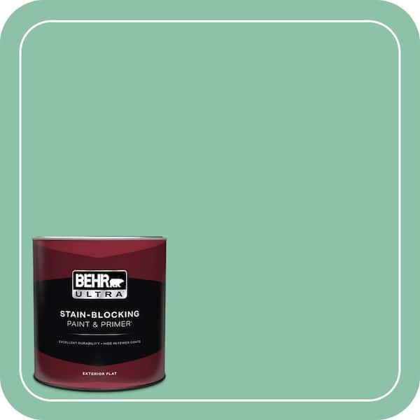 BEHR ULTRA 1 qt. Home Decorators Collection #HDC-WR14-8 Spearmint Frosting Flat Exterior Paint & Primer