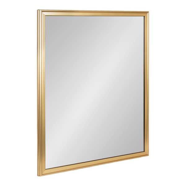 Colette Gold 24 in. W x 30 in. H Rectangle Plastic Wall Mirror