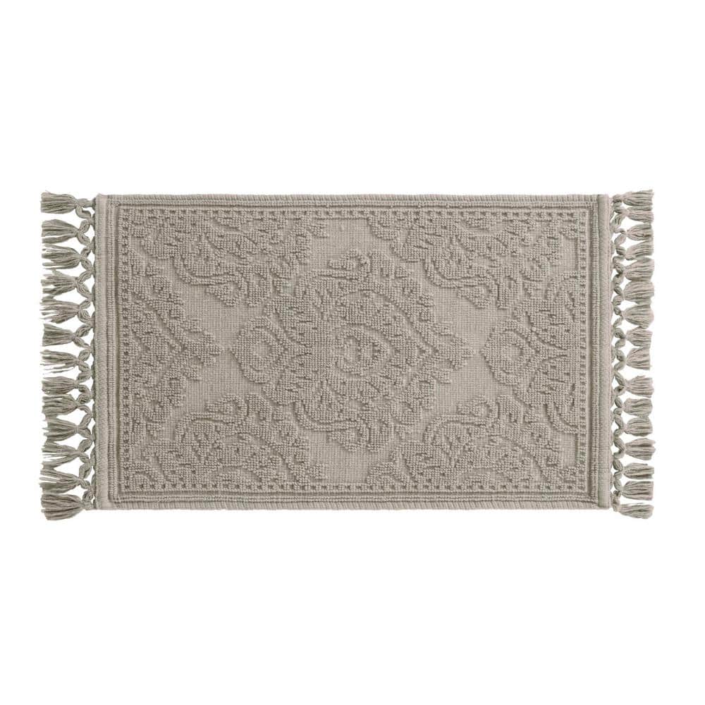 Linen Luxury Cotton Fringe 27" x 45" Bath Rug