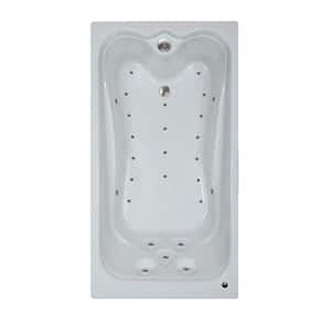 Premier 72 in. Acrylic Reversible Drain Rectangular Alcove Air Bath Bathtub in White