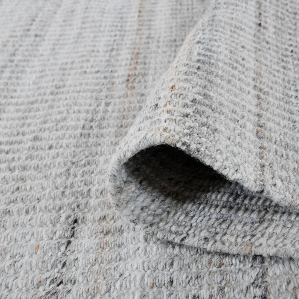 Gray Geometric Hand-Woven Outdoor Polyester Rug 4' x 6'