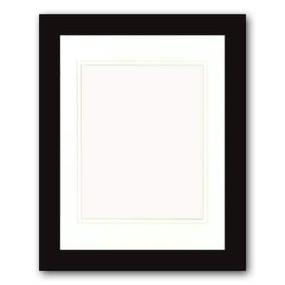 1-Opening 8 in. x 10 in. Matted Black Portrait Frame (Set of 2)