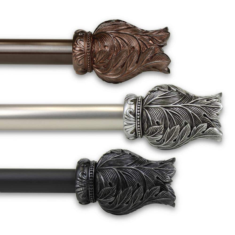 Tulip 1 in. Single Curtain Rod 160 in. to 240 in. in Satin Nickel price history on PriceWatchPro