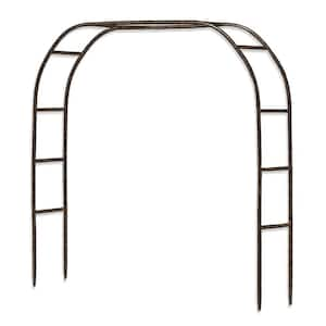 94 in. H x 66 in. W x 14 in. D Brown Metal Garden Arbor Outdoor Trellis for Plants, Weddings, Party Decoration