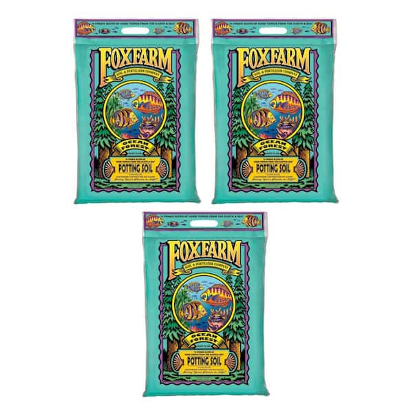 FOXFARM Ocean Forest Organic Garden Potting Soil Mix 12 qt. (3-Pack)