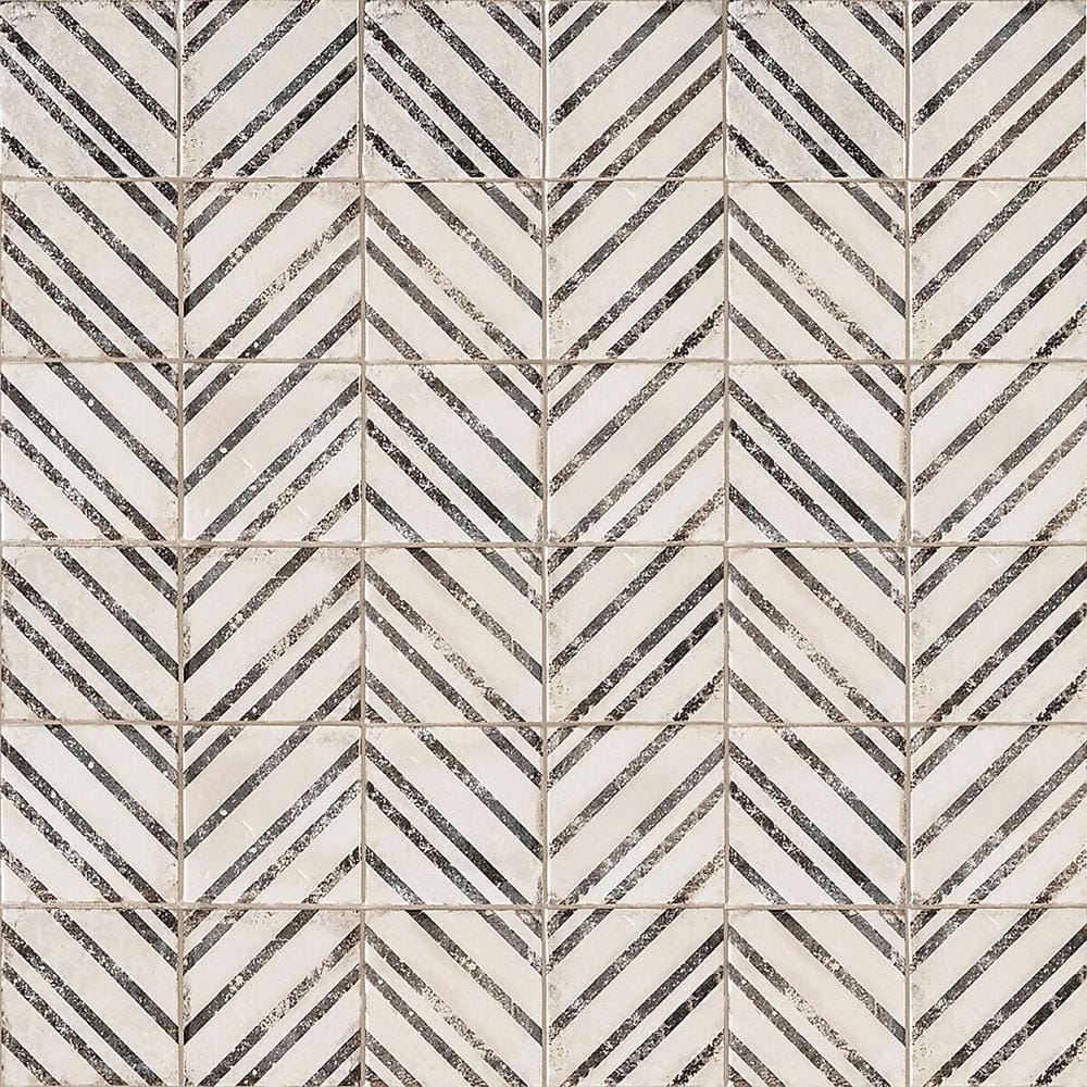 Vivace 4" x 4" Matte Beige and Gray Porcelain Tile
