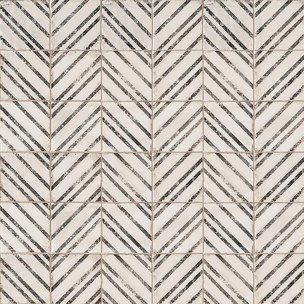 Bedrosians Vivace 4 in. x 4 in. Matte Incline Rice Porcelain Tile (5.38 sq. ft./Case)