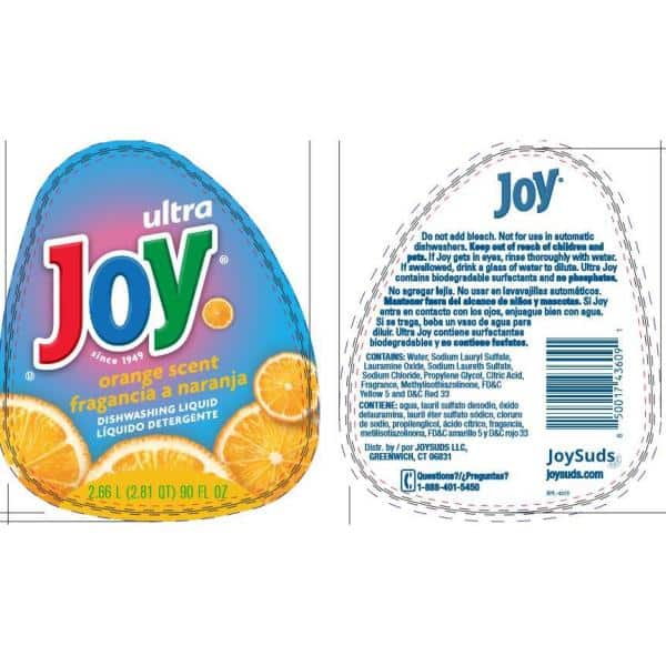 Joy Ultra 90 oz. Orange Scent Dish Soap JOYSU12 - The Home Depot
