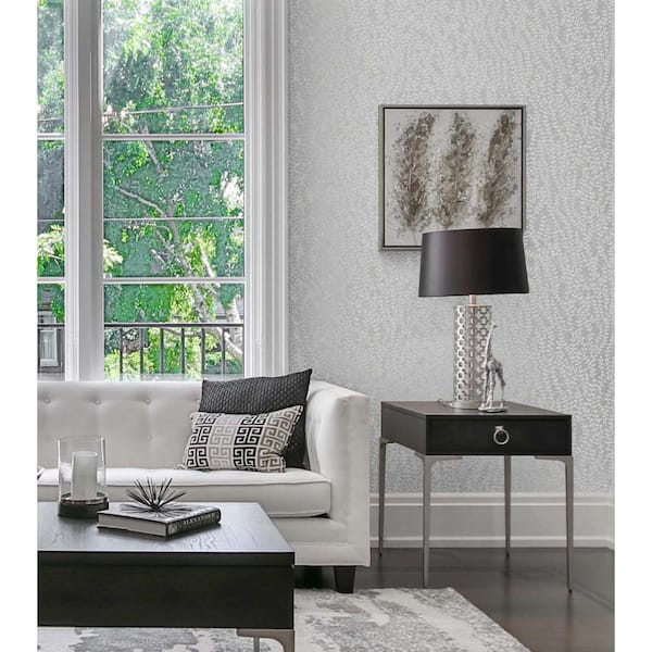 57.5 sq. ft. Diamond Seaweed Beaded Branches Nonwoven Paper Unpasted Wallpaper Roll