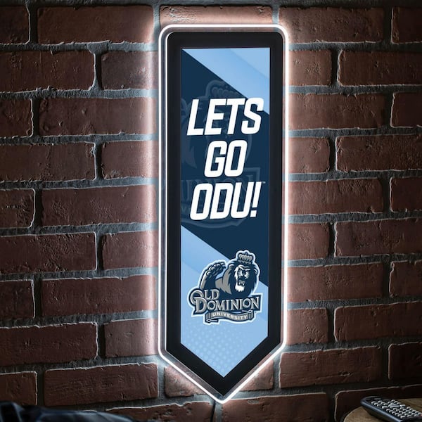 Evergreen Old Dominion University Pennant 9 in. x 23 in. Plug-in LED Lighted Sign
