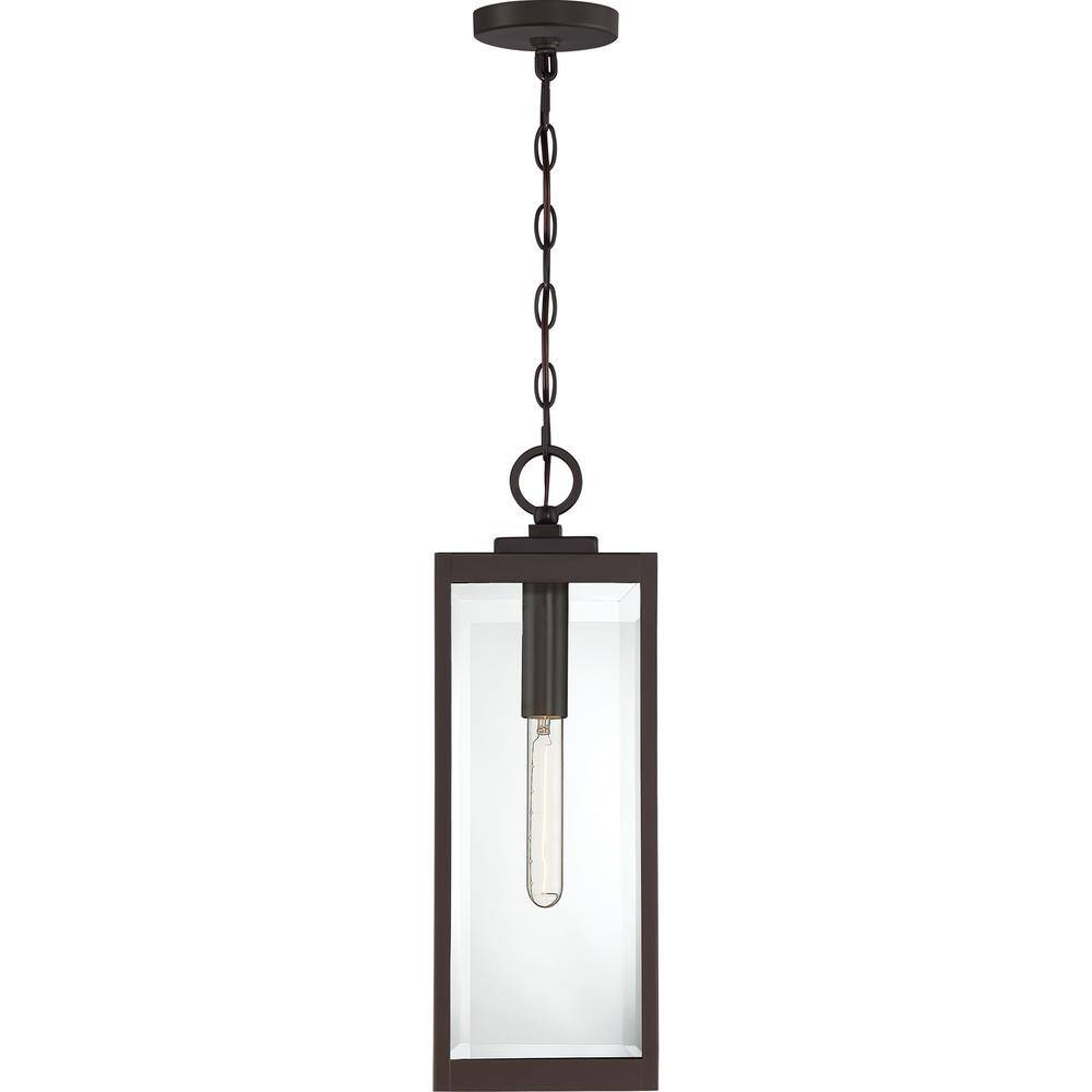 Westover Transitional Western Bronze Mini Pendant with Clear Glass