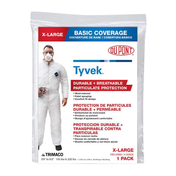 TRIMACO DuPont Tyvek XL No Elastic Disposable Coverall