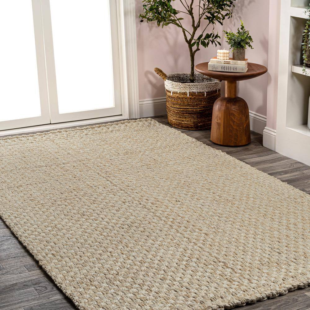 Estera Ivory Handwoven Chunky Jute Rectangular Rug