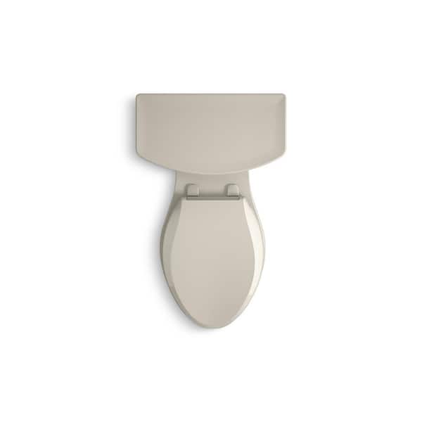 KOHLER Cachet Quiet-Close Round Closed Front Toilet Seat with Grip-Tight Bumpers in Sandbar