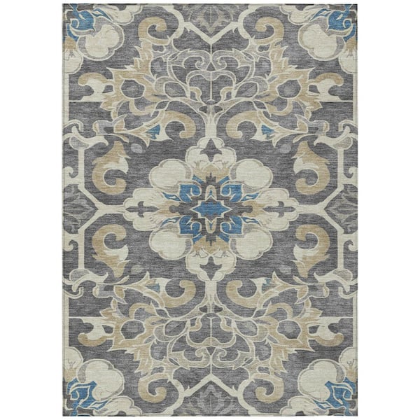 Chantille Machine Washable Indoor/Outdoor Abstract ACN1947 Beige 3 ft. x 4 ft. Area Rug