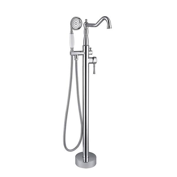 Staykiwi 2Handle Freestanding Tub Faucet with Hand Shower in Chrome