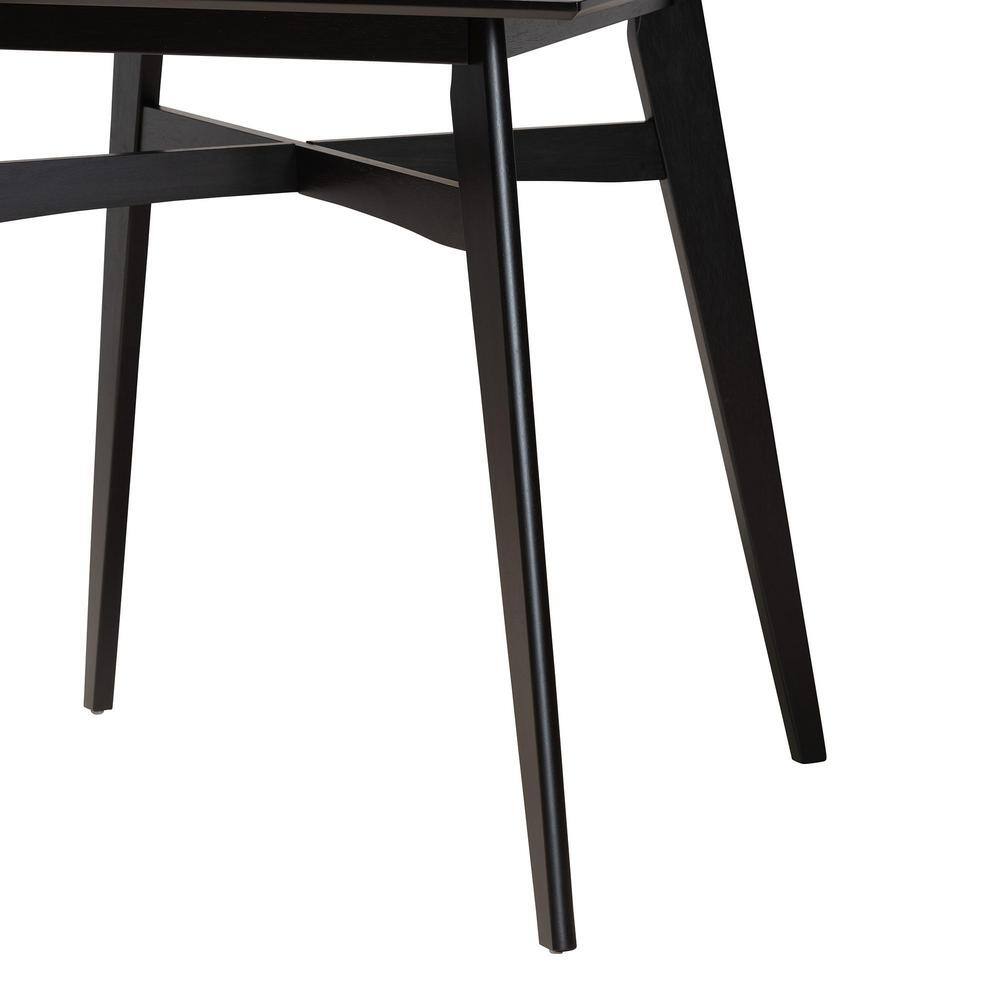 Leena Black Wood Rectangle Counter Height Pub Table