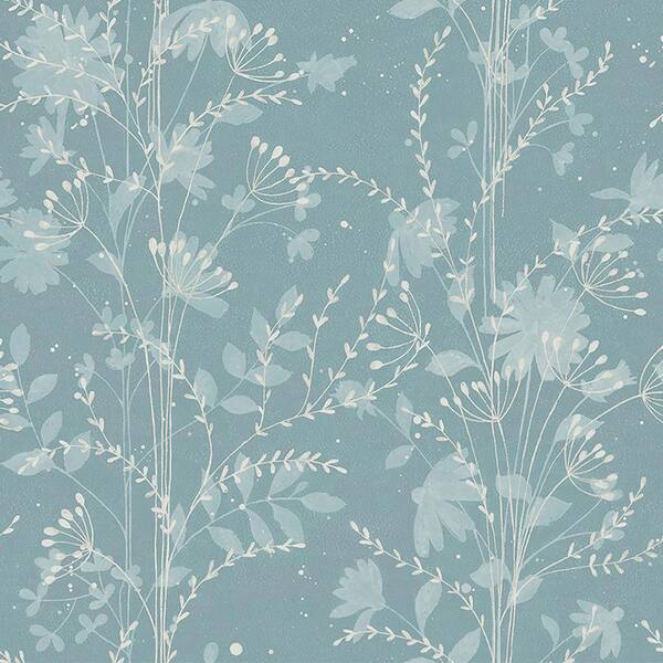 Laura Ashley Fennelton Pale Newport Blue Non-Woven Paper Removable Wallpaper  121079 - The Home Depot