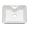 Sarlai 19x15 Modern Bathroom Vessel Sink Rectangle Above White - View #12