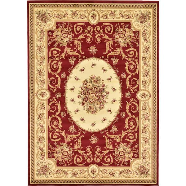 Unique Loom Versailles Phillipe Red 8' 0 x 11' 4 Area Rug