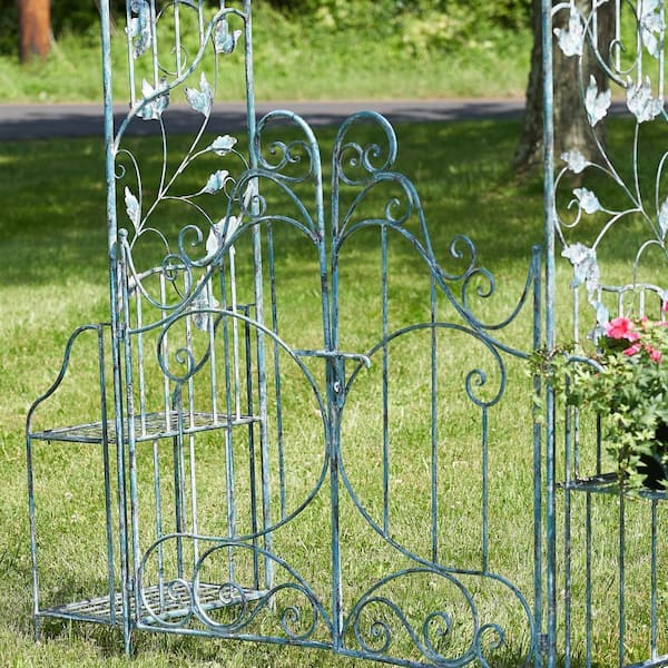 Zaer Ltd. International 97.63 in. x 64.2 in. Metal Garden Arbor
