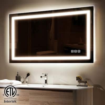 Led Light Bathroom Mirrors Bath, 52 Inch Lighted Mirror