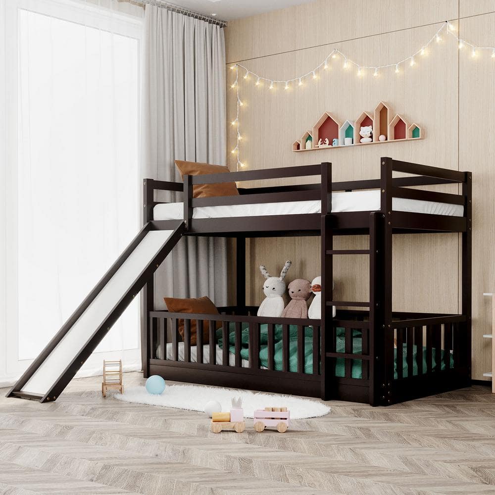 Alimi Espresso Twin Over Twin Bunk Bed with Slide and Ladder price history on PriceWatchPro